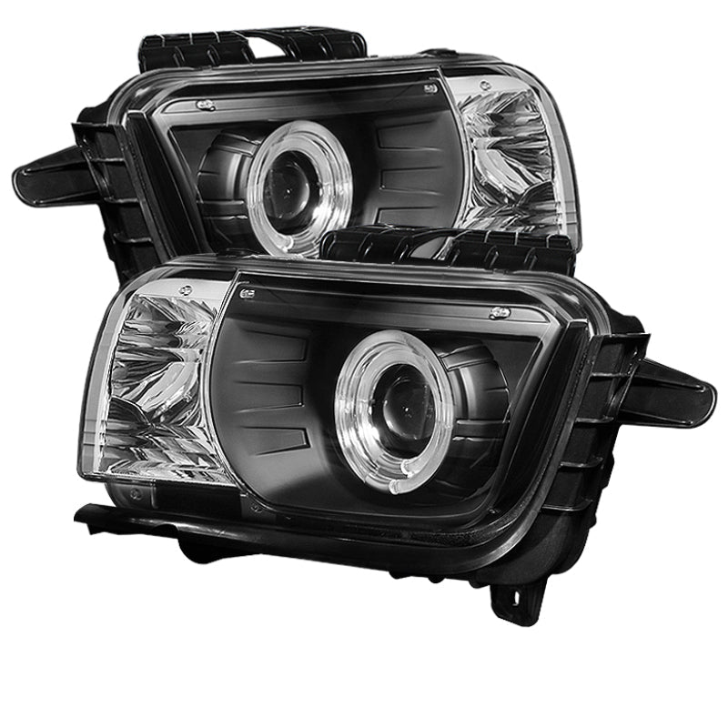 Spyder Chevy Camaro 10-13 Projector Headlights Dual Halo LED Halo Blk High/ PRO-YD-CCAM2010-HL-BK 5034236