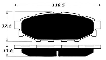 Porterfield Brake Pads for 2012 SUBARU WRX