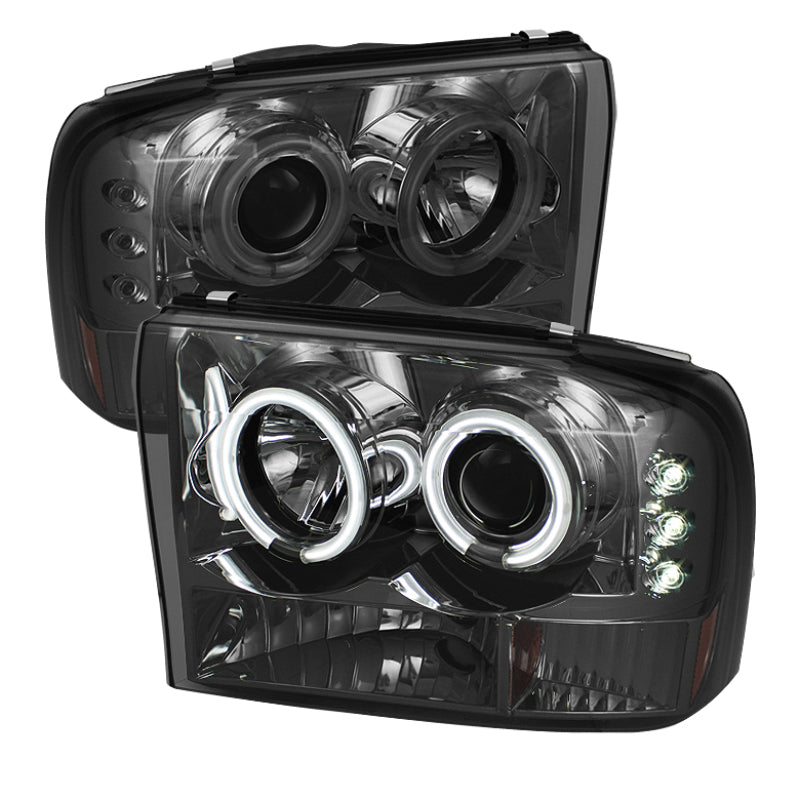 SPYDER Ford F250 Super Duty 99-04 Projector V 2 CCFL Halo LED Smke PRO-YD-FF25099-1P-G2-CCFL-SM 5039781
