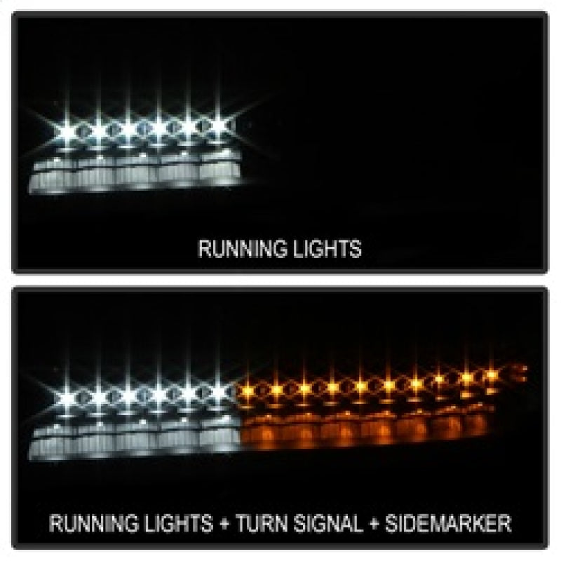 SPYDER xTune GMC Sierra 99-06 /Yukon 00-06 Headlights & LED Bumper Lights - Black HD-JH-GS99-LED-SET-BK 9037399