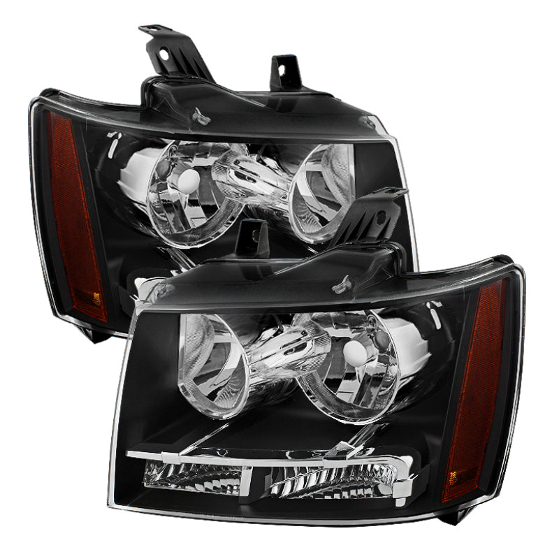 SPYDER Xtune Chevy Suburban 1500/2500 07-14 Crystal Headlights Black HD-JH-CSUB07-AM-BK 9022777