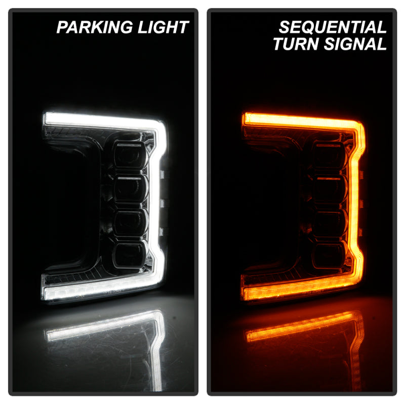 Spyder Ford F-250/F-350/F450 17-18 Full LED Headlights Black PRO-YD-FS17HALAP-SEQ-C 5087447