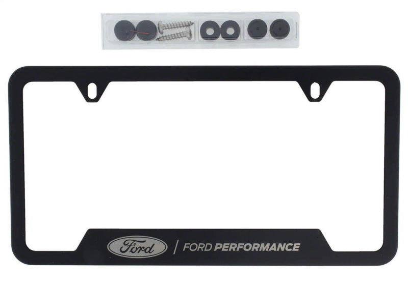 Ford Racing Stainless Steel Ford Performance License Plate Frame - Black M-1828-SS304BK