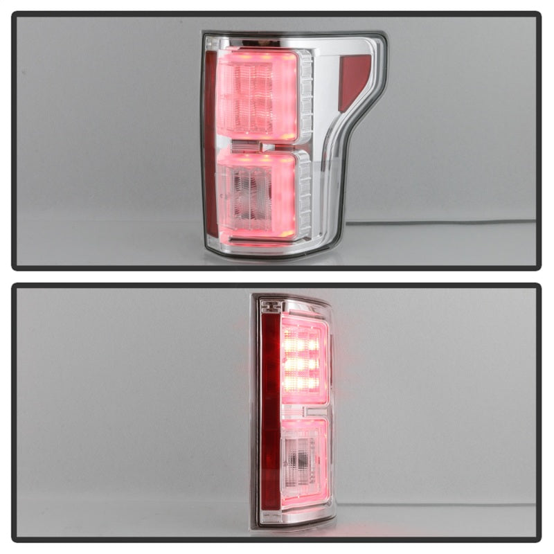 Spyder 18-19 Ford F-150 (W/O Blind Spot Sensor) LED Tail Lights - Chrome (ALT-YD-FF15018-LED-C) 5085658
