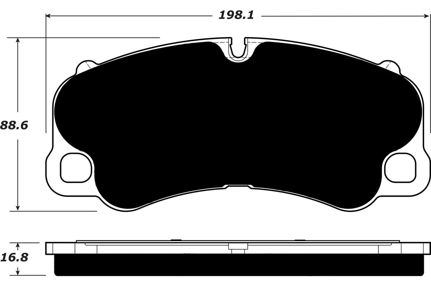 Porterfield Brake Pads for 2016 PORSCHE 918 w/Race Package