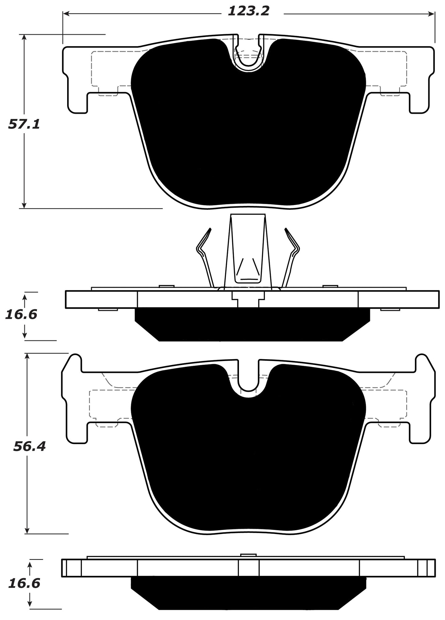 Porterfield Brake Pads for 2015 BMW Activehybrid 3 - w/Base Brakes