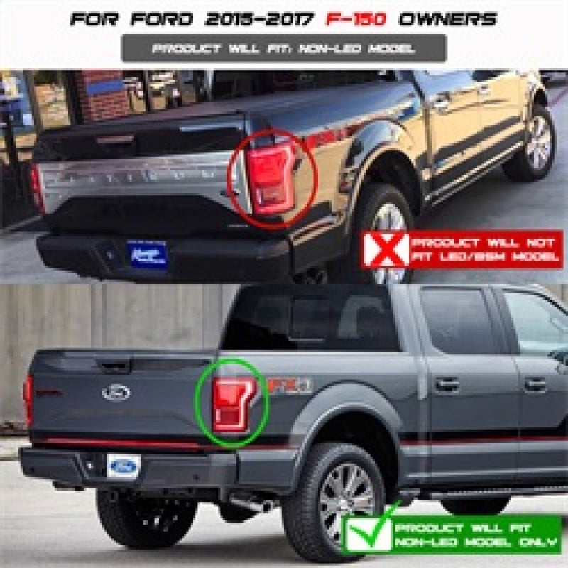 Spyder Ford F150 2015-2017 Light Bar LED Tail Lights - Red Clear ALT-YD-FF15015-LBLED-RC 5083692