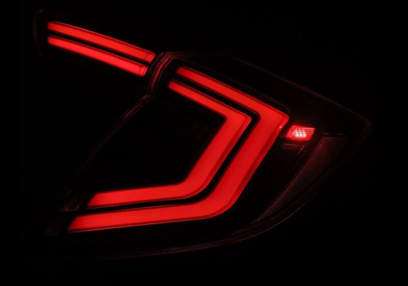AlphaRex 16-21 Honda Civic Hatchback / Type-R FK8 Nova-Series LED Tail Lights (Pair) - Black 676020 *Discontinued
