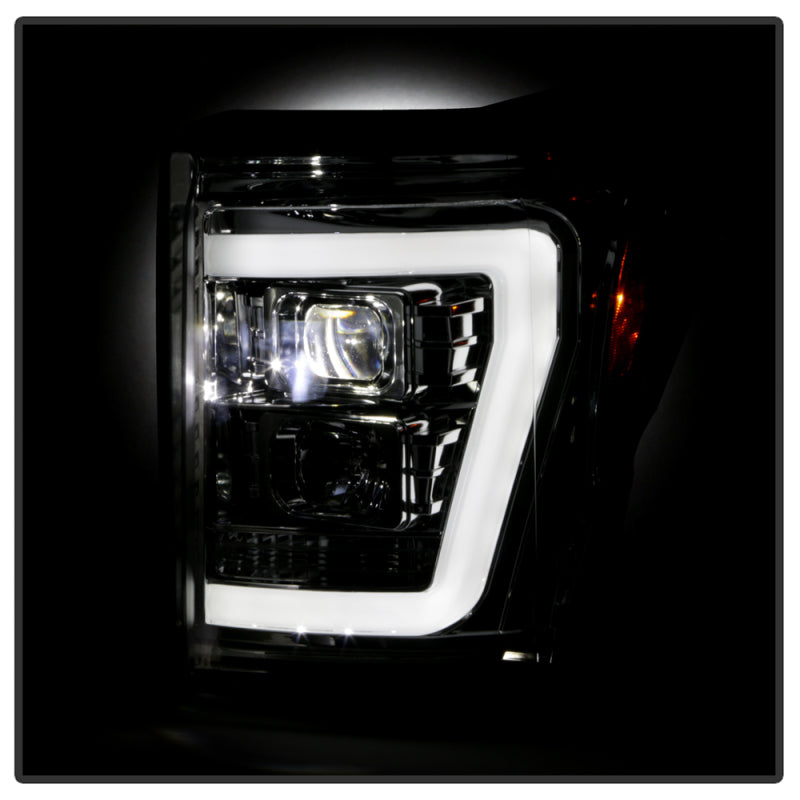 Spyder Ford F250/350/450 11-16 V2 High-Power LED Headlights-White Light Bar-Chrome PRO-YD-FS11V2PL-C 5087881