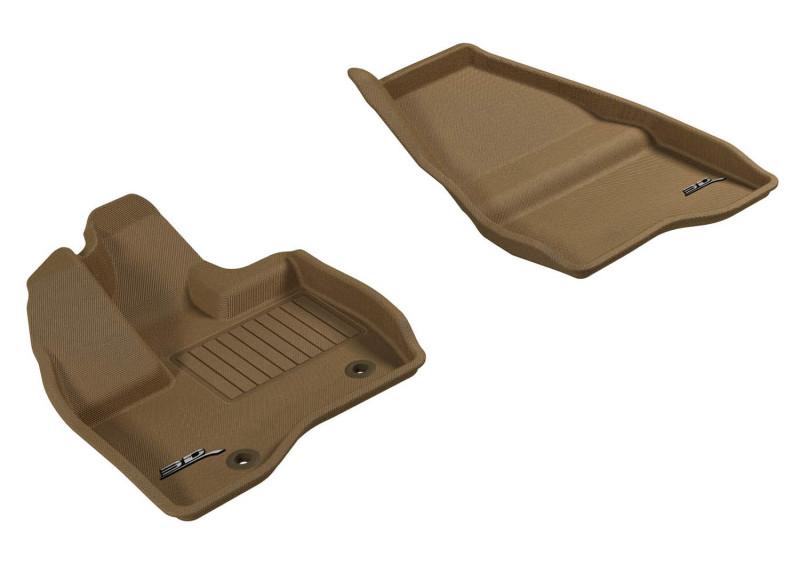 3D MAXpider 2011-2014 Ford Explorer Kagu 1st Row Floormat - Tan L1FR03611502