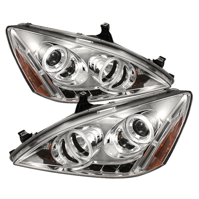 SPYDER Honda Accord 03-07 Projector Headlights CCFL Halo LED Chrm High H1 Low H1 PRO-YD-HA03-CCFL-C 5029720