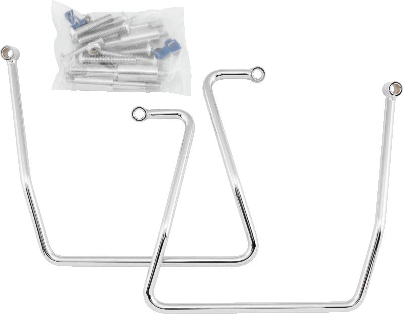Bikers Choice 91-17 FXD Chrome Saddlebag Supports Pr 564234