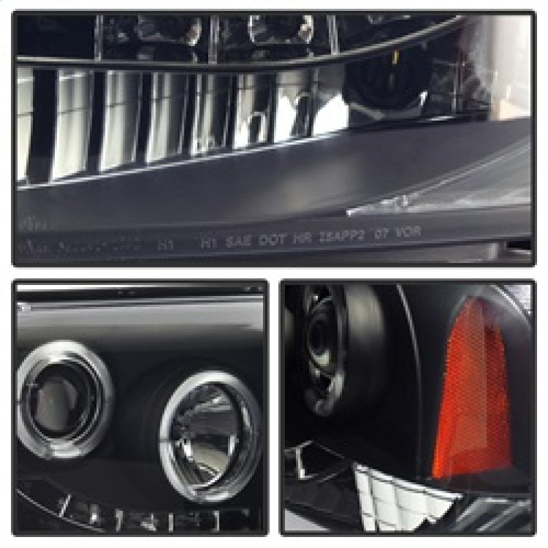 Spyder Ford F250/350 05-07 Projector Headlights LED Halo LED Blk Smke PRO-YD-FS05-HL-BSM 5078483