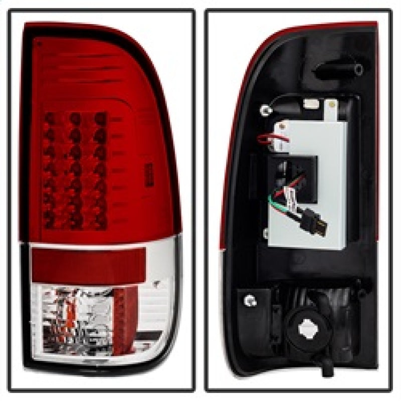 Spyder Ford Super Duty 08-15 Version 2 LED Tail Lights Red Clear ALT-YD-FS07-LED-G2-RC 5029195