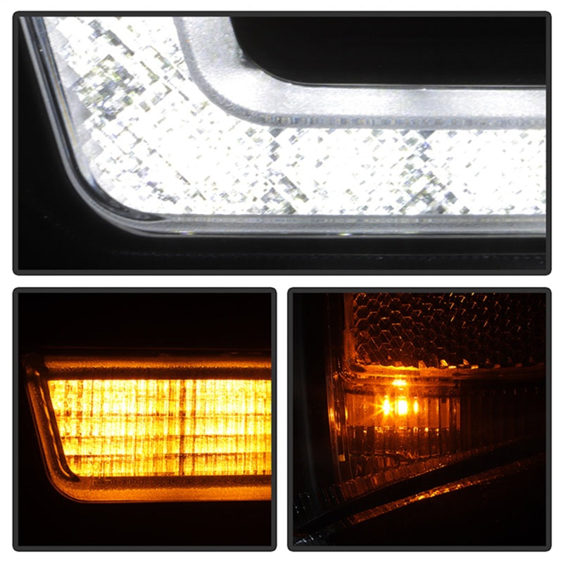 SPYDER 20-23 Chevy Silverado 2500/3500 Proj Headlights - LED DRL - Black PRO-YD-CSHD20SI-SEQ-BK 5088796