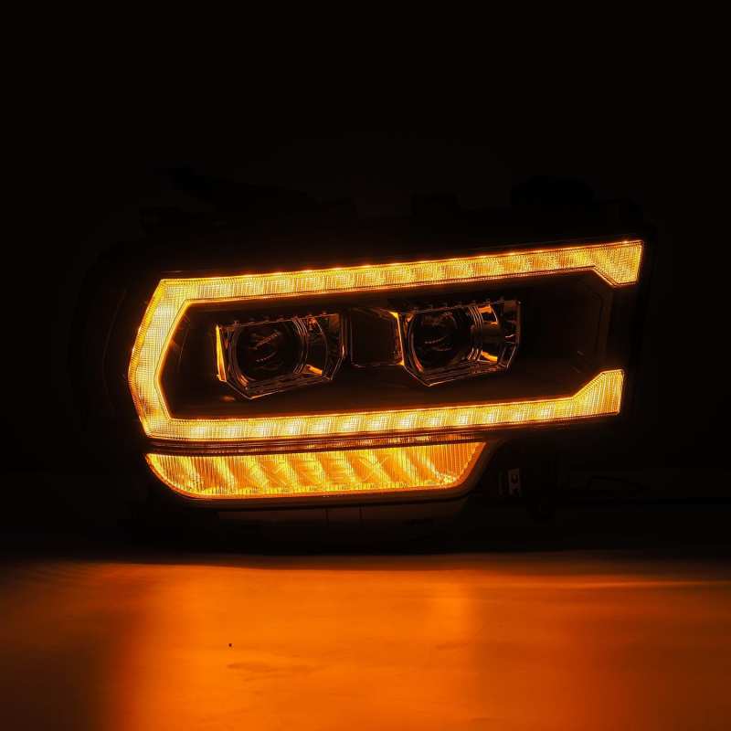 AlphaRex 19-21 Ram 2500 LUXX LED Proj Headlights Plank Style Black w/Activ Light/Seq Signal/DRL 880550 *Discontinued