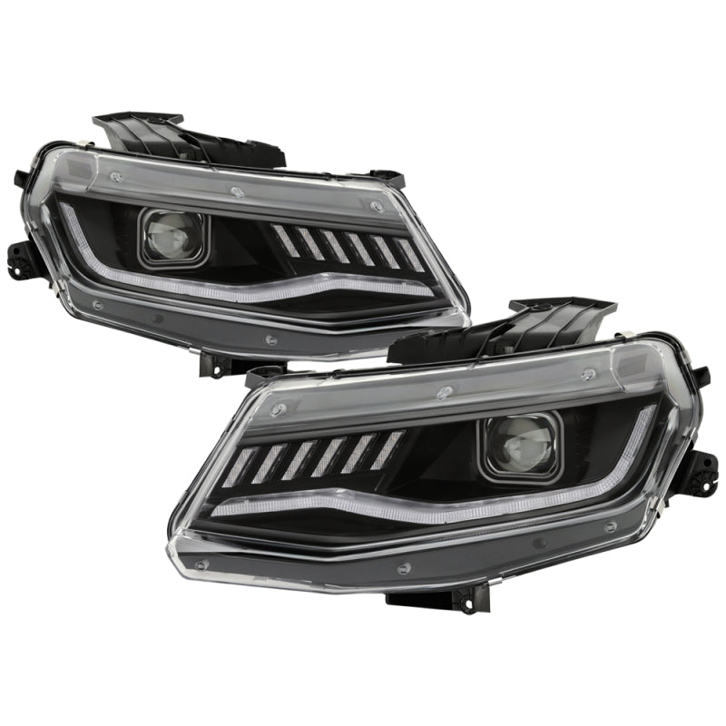 Spyder Chevy Camaro 16-18 (Do Not Fit Halogen) Projector Headlights Black PRO-YD-CCAM16HIDSI-SEQ-BK 5087379