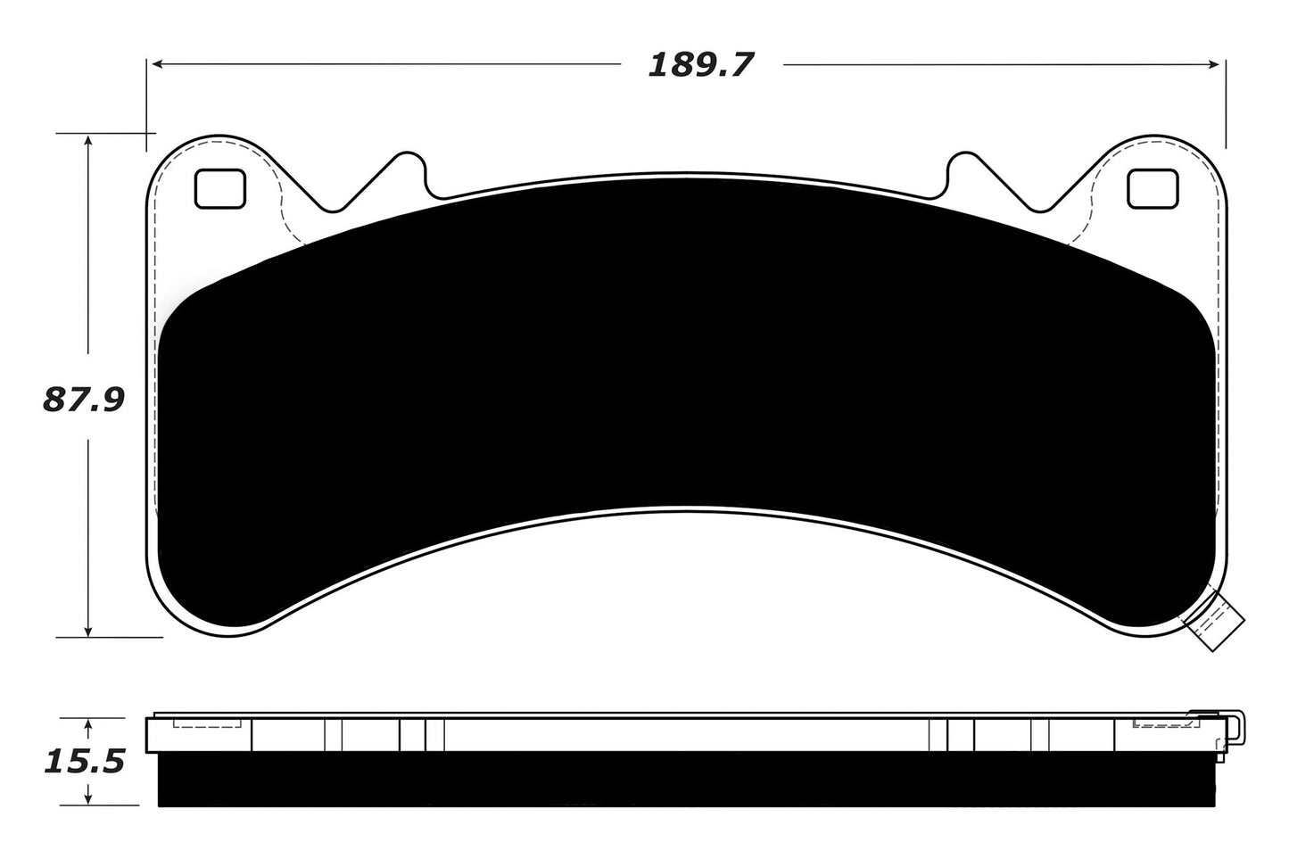 Porterfield Brake Pads for 2017 GMC Yukon 2WD w/6 Piston BBK