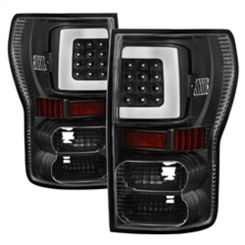 SPYDER xTune 07-13 Toyota Tundra Light Bar LED Tail lights - Black (ALT-ON-TTU07V2-LBLED-BK) 9038563