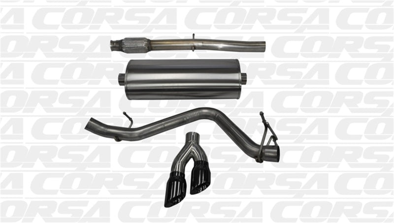 Corsa Performance 14 GMC Sierra/Chevy Silv 1500 Crew Cab/Std. Bed 5.3L V8 Black Sport