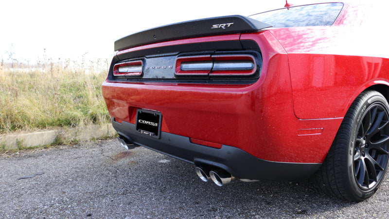 Corsa Performance 15-17 Dodge Challenger Hellcat Dual Rear Exit Extreme Exhaust w/ 3.5in