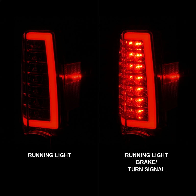 ANZO 2004-2012 Chevrolet Colorado/ GMC Canyon LED Tail Lights w/ Light Bar Chrome Housing Red/Clear 311384