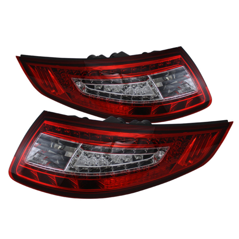 SPYDER Xtune Porsche 911 997 05-08 LED Tail Lights Red Clear ALT-ON-P99705-LED-RC 5008848