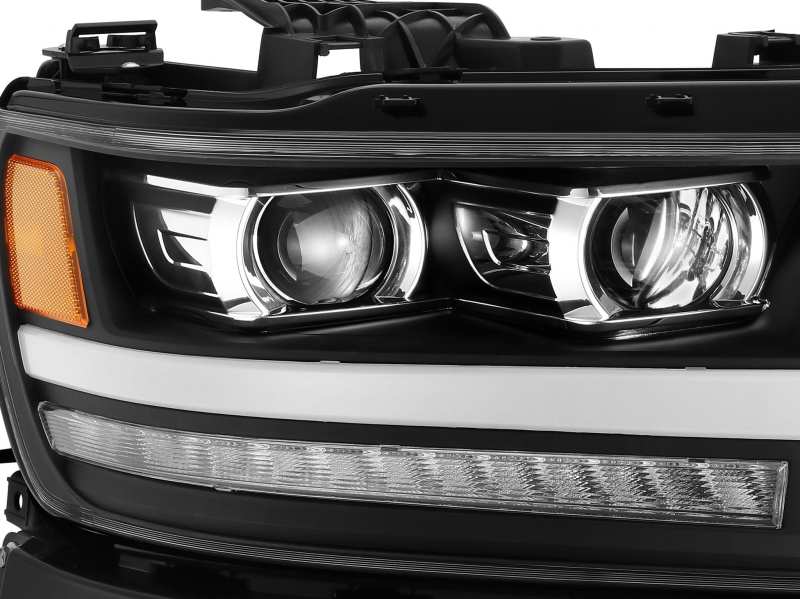 AlphaRex 19-20 Dodge Ram 1500 LUXX LED Proj Headlights Plnk Style Black w/Activ Light/Seq Signal/DRL 880543 *Discontinued