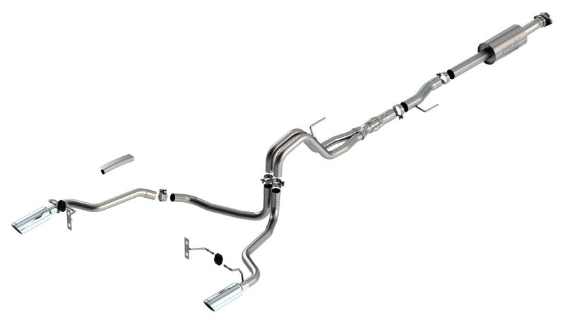 Borla F-150 2021 5.0L 4dr CC SB EC STB Lariat/KR/Platinum/LTD 3/2.25 SRE Cat-Back ATAK CHR Tips 140867