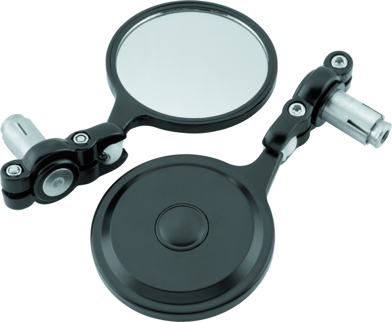 BikeMaster Barend Mirror Folding 7/18in Handlebars - Pair - Black 600300