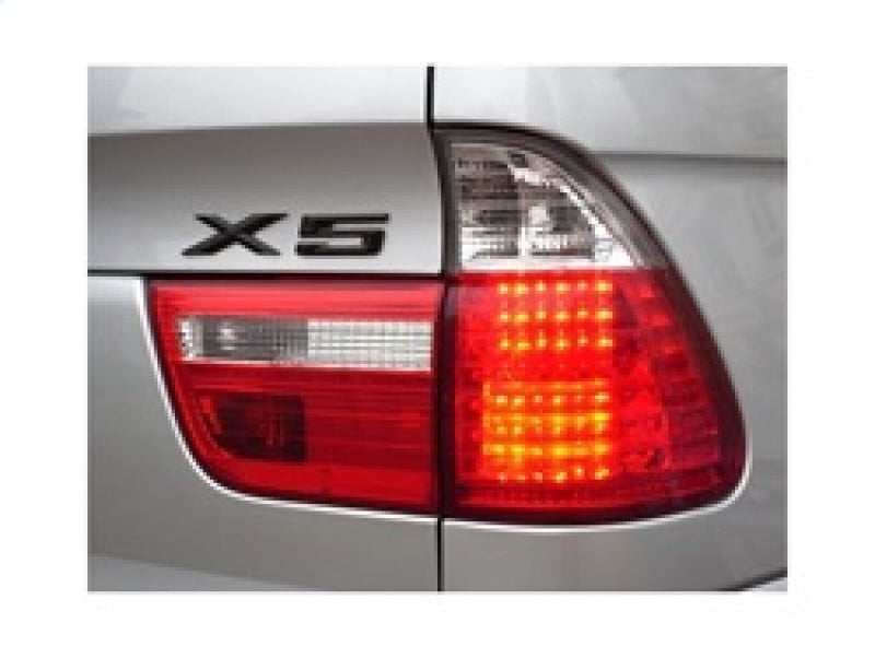Spyder BMW E53 X5 00-06 4PCS LED Tail Lights Red Clear ALT-YD-BE5300-LED-RC 5000804