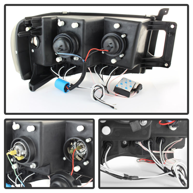 Spyder Dodge Ram 1500 02-05 03-05 Projector Headlights CCFL Halo LED Blk Smke PRO-YD-DR02-CCFL-BSM 5078797