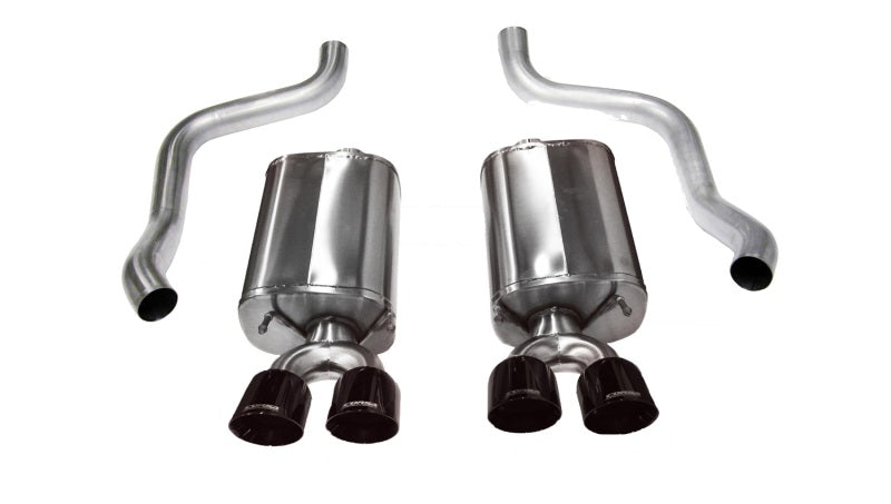 Corsa Performance 09-13 Chevrolet Corvette C6 6.2L V8 Black Sport Axle-Back Exhaust