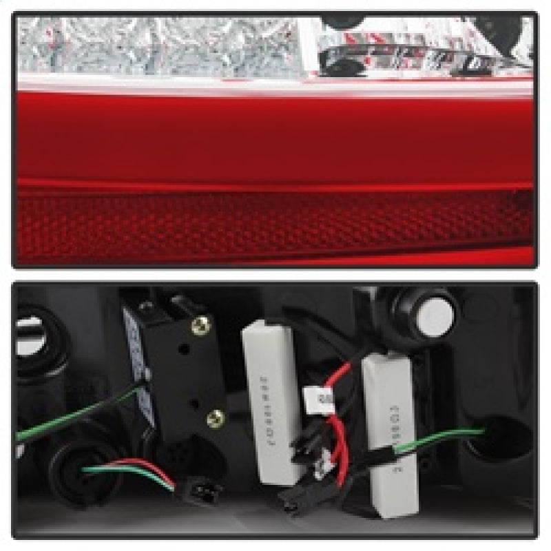 Spyder 09-12 Audi A6 LED Tail Lights - Red Clear (ALT-YD-AA609-LED-RC) 5085191