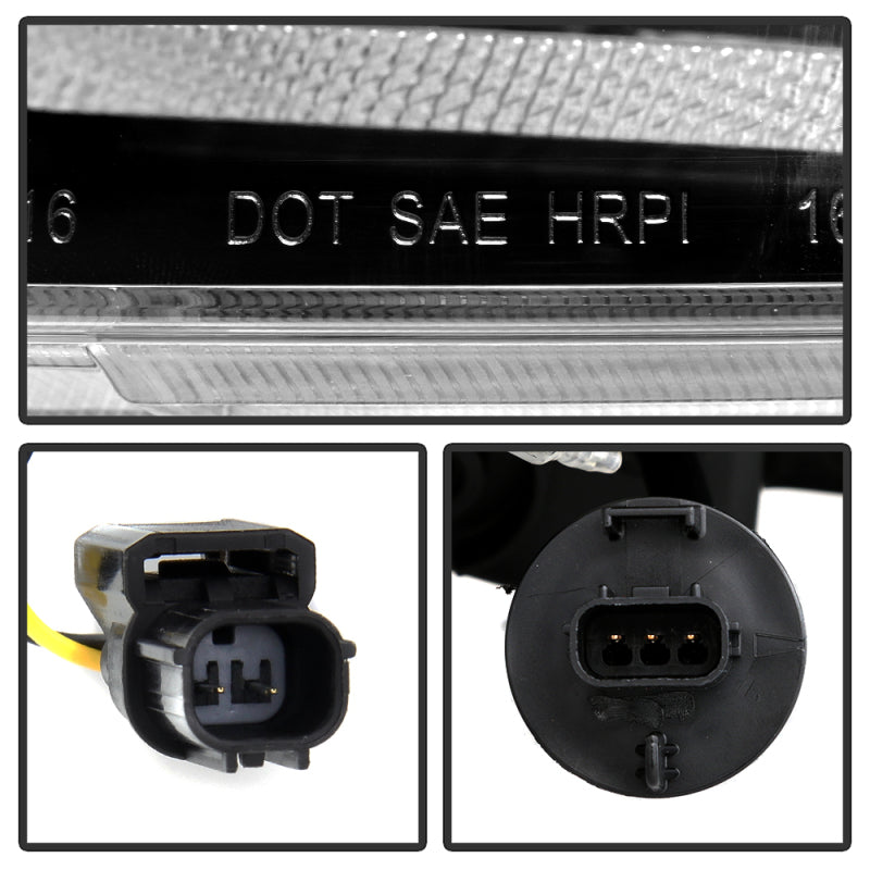 Spyder Honda Civic 16-18 2DR/4DR/Hatchback Headlight Black PRO-YD-HC16PL-SEQ-BK 5087539