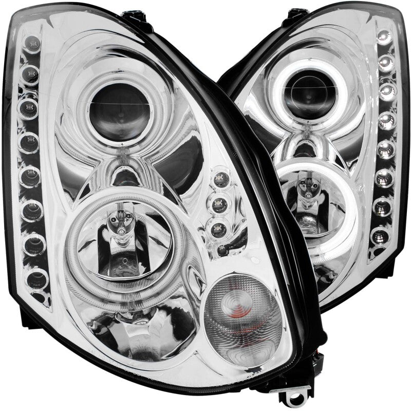 Anzo 2003-2007 Infiniti G35 Projector Headlights w/ Halo Chrome (CCFL)