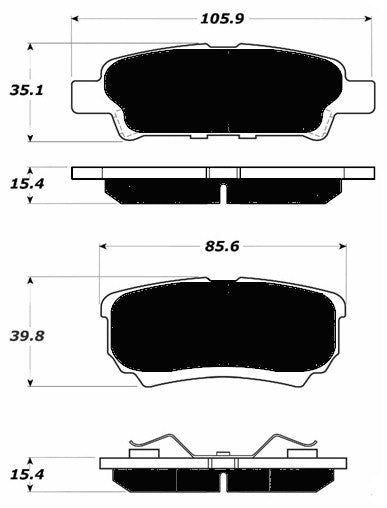 Porterfield Brake Pads for 2015 JEEP PATRIOT w/262mm Rear Discs