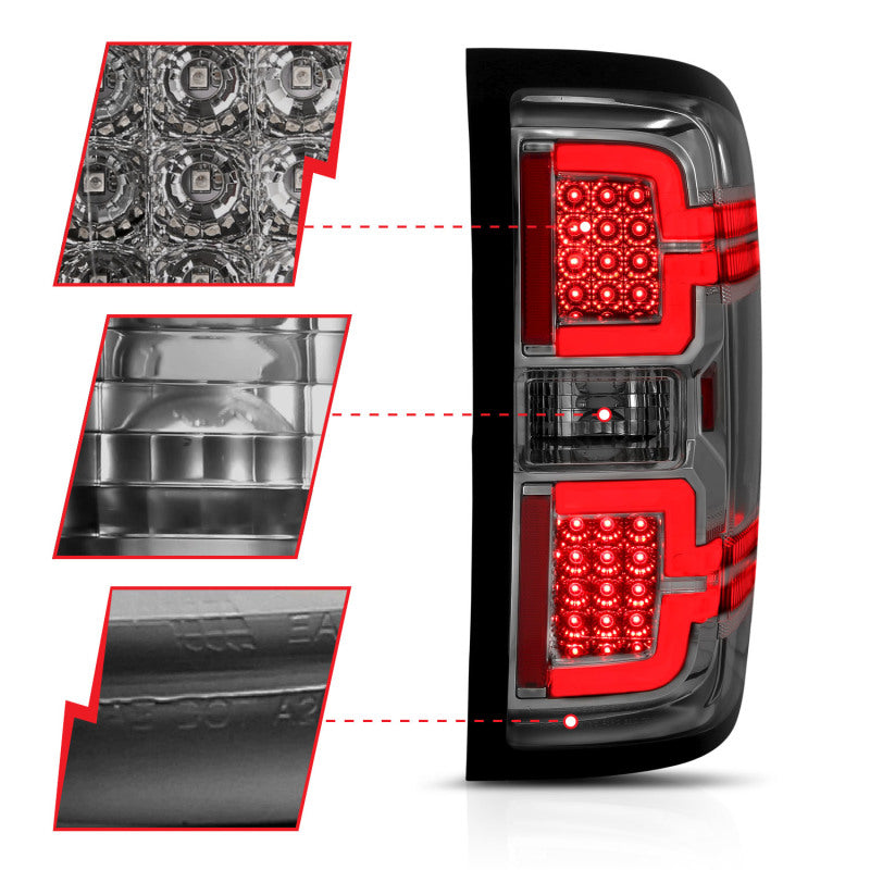ANZO 2014-2018 Chevy Silverado 1500 LED Taillights Smoke 311290