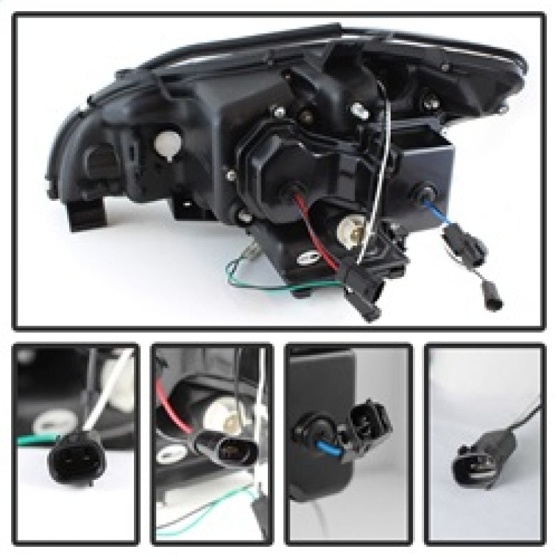 Spyder Lexus RX330 2004-2006 Projector Headlights Halogen Model- DRL LED Blk PRO-YD-LRX35004-DRL-BK 5076779