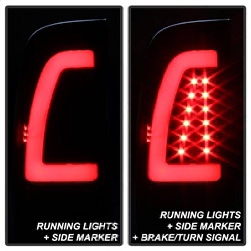 SPYDER xTune 97-03 Ford F-150 Light Bar LED Tail Lights - Black Smoke (ALT-ON-FF15097-LBLED-BSM) 9038501
