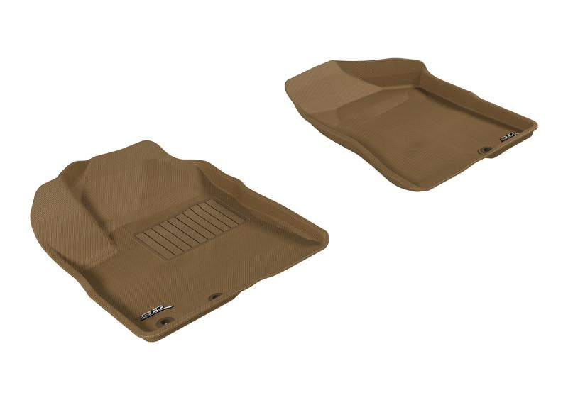3D MAXpider 2011-2013 Kia Sorento 7-Seats Kagu 1st Row Floormat - Tan L1KA00911502