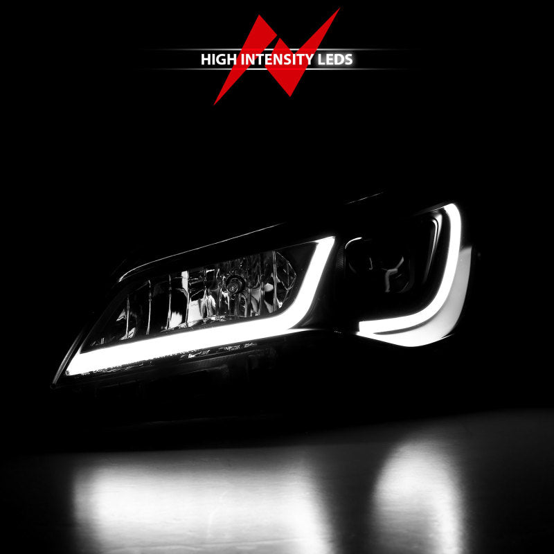 Anzo Projector Headlights W/ Plank Style Design Black w/Amber 15-16 Toyota