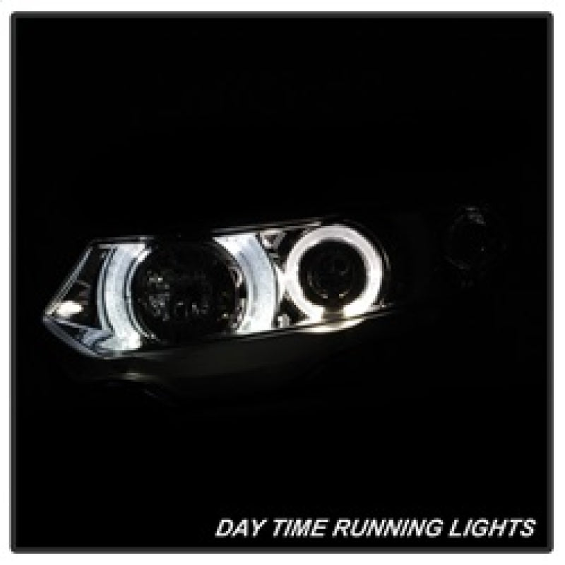 Spyder Honda Civic 06-08 2Dr Projector Headlights LED Halo Chrome High H1 Low H1 PRO-YD-HC06-2D-HL-C 5010797