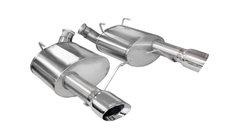 Corsa Performance Axle-Back Exhaust Polished for 11-14 Ford Mustang GT/Boss 302 5.0L V8