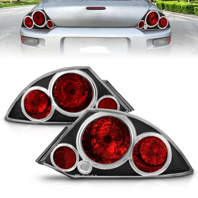 Anzo 2000-2005 Mitsubishi Eclipse Taillights Black