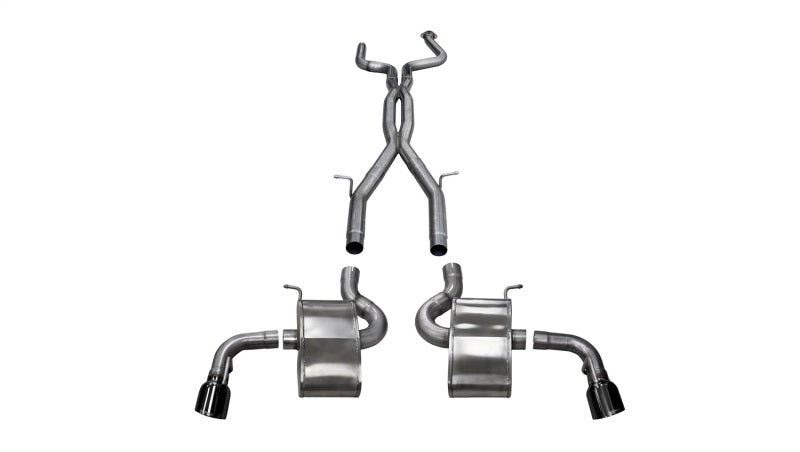Corsa 16-18 Chevy Camaro SS Xtreme 2.75in Cat-Back Dual Rear Exit w/ Single 4.5in Black PVD Tips 14773BLK