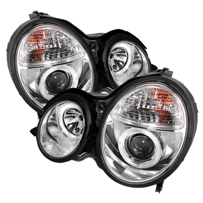 Spyder Mercedes Benz E-Class 00-02 Projector Headlights LED Halo Chrm PRO-YD-MBW21099-HL-C 5011305