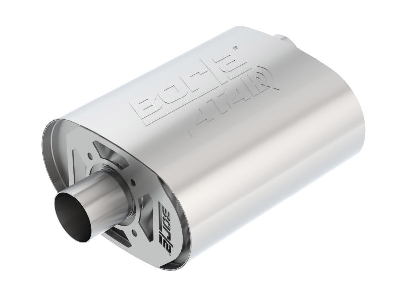 Borla CrateMuffler Ford 5.0L Coyote ATAK 2.5in Offset/Center 12in x 6in x 10.34in Muffler 400856