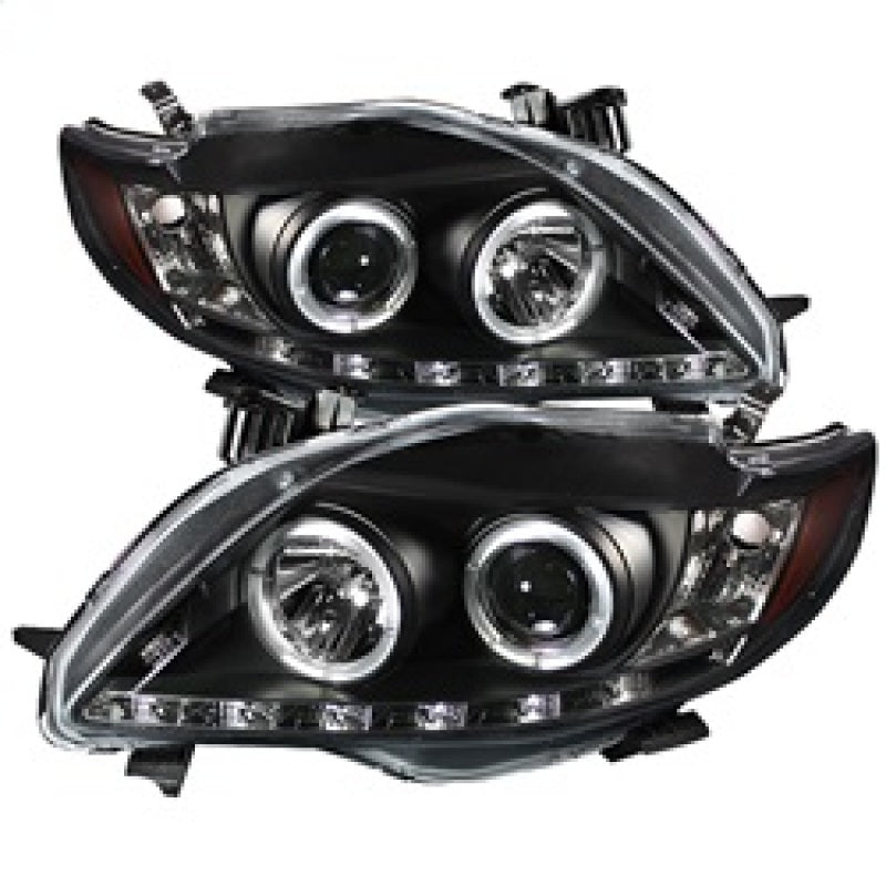 Spyder Toyota Corolla 09-10 Projector Headlights LED Halo DRL Blk High H1 Low H1 PRO-YD-TC09-DRL-BK 5032515