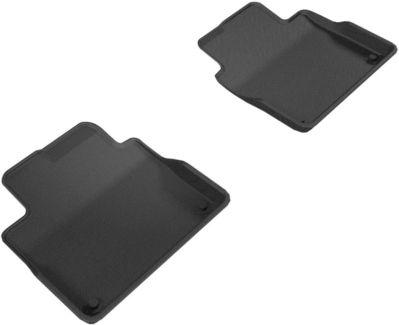 3D MAXpider 2017-2019 Volvo S90/V90 Kagu 2nd Row Floormats - Black L1VV02221509